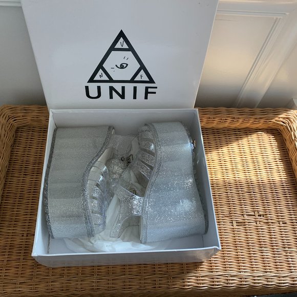 UNIF Womens Hella Jelly Platform Sandals Size 7 - Picture 8 of 10